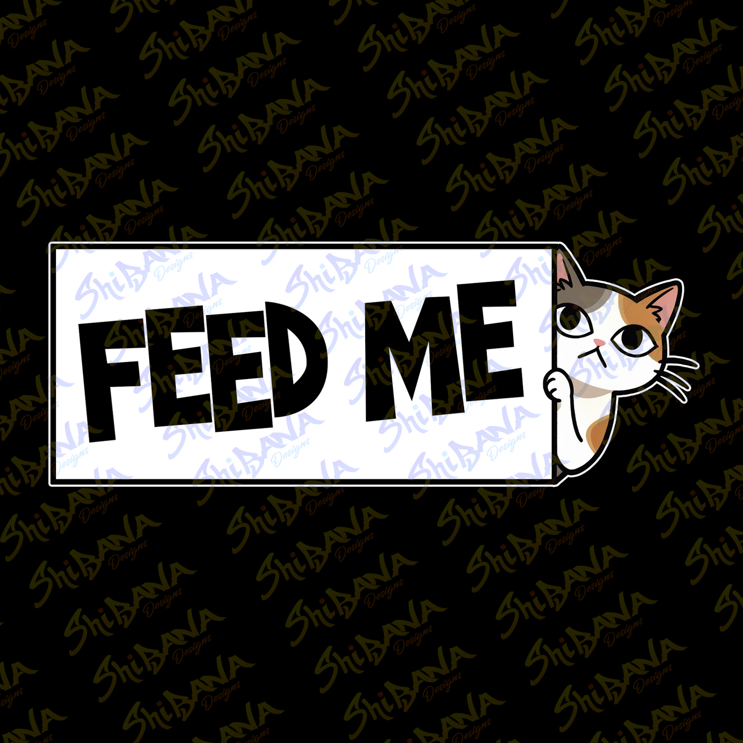 Feed Me Hungry Cat T-Shirt | Funny Graphic Tee