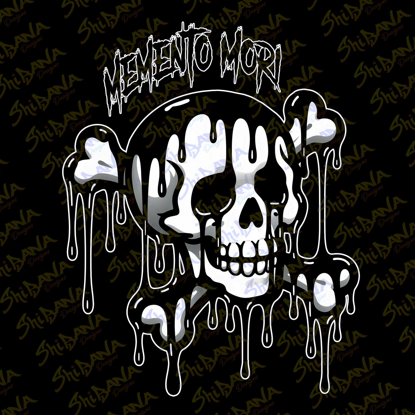 Memento Mori Dripping Skull T-Shirt | Latin for "Remember You Must Die" Unisex Tee