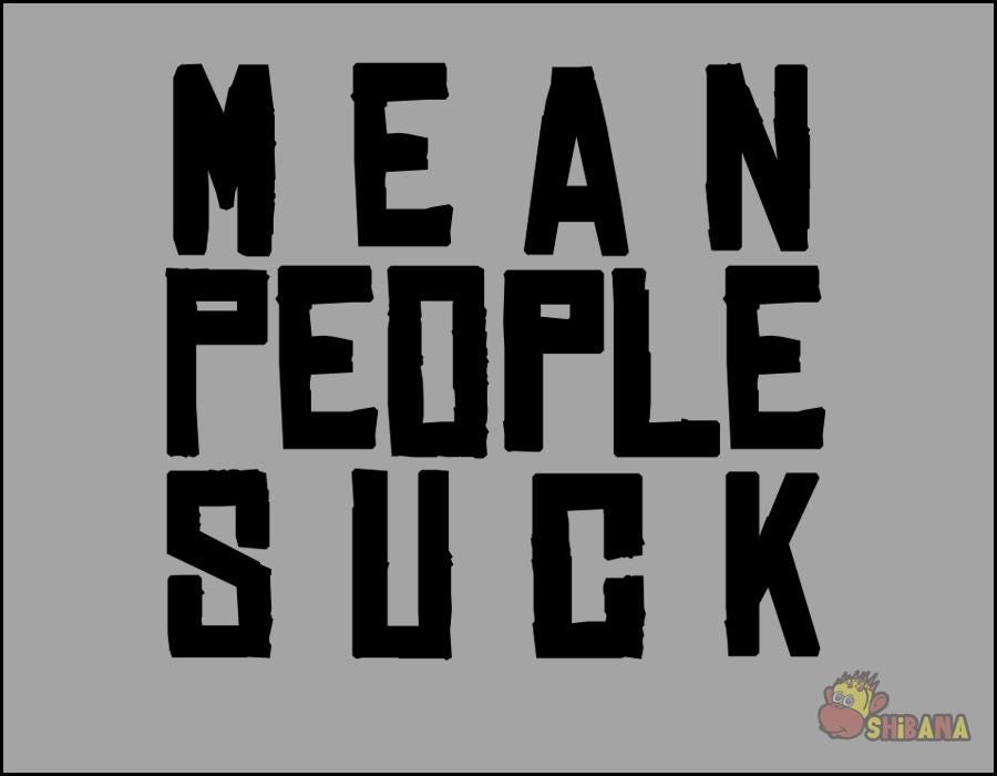 Mean People Suck Funny Humor Decal Sticker