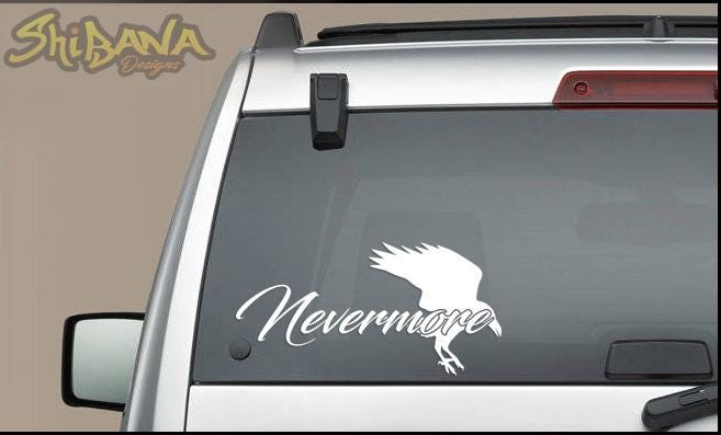 Nevermore - The Raven by Edgar Allan Poe Vinyl Decal Sticker Decor