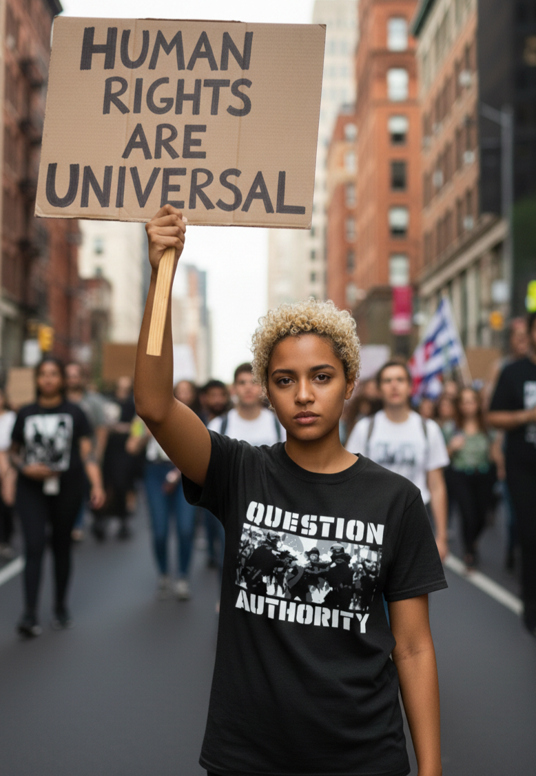 Question Authority T-shirt | Human Rights Political Protest Tee