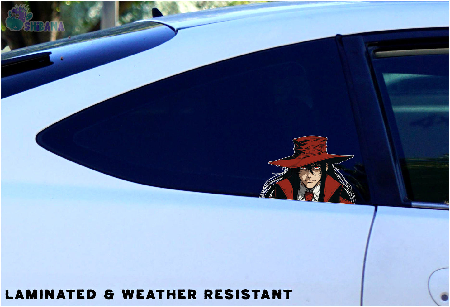 Hellsing Alucard Vampire Peeker Vinyl Sticker | Custom Fan Art Anime Decoration