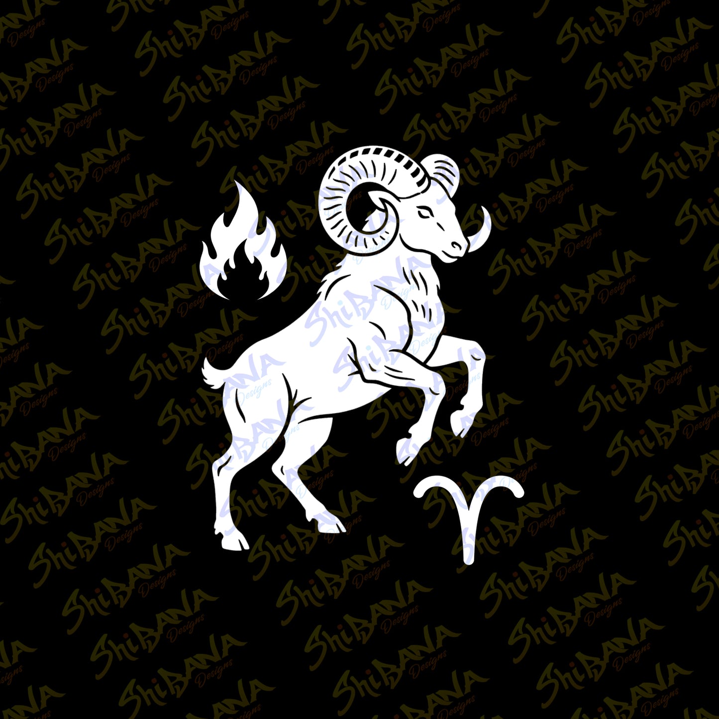 Aries Zodiac Signs and Symbols | Fire Sign + Ram Astrology Vinyl Decal Waterproof Sticker