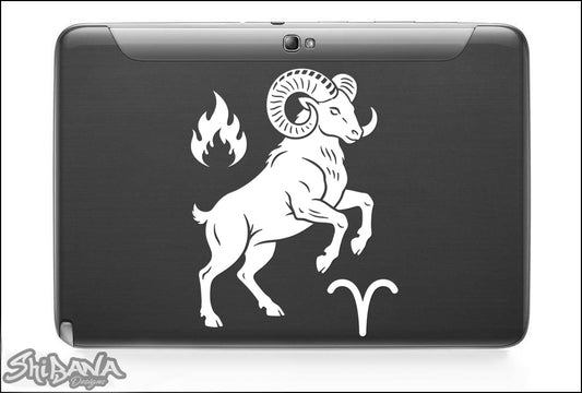 Aries Zodiac Signs and Symbols | Fire Sign + Ram Astrology Vinyl Decal Waterproof Sticker