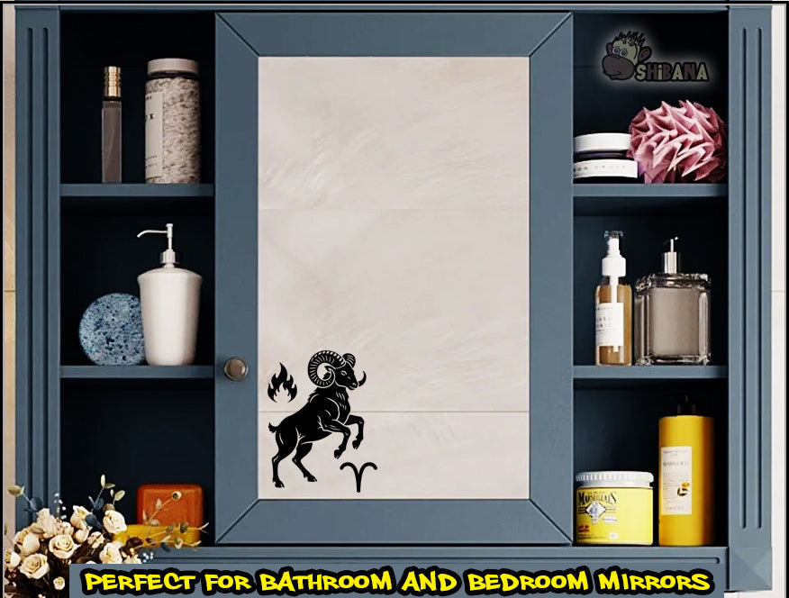 Aries Zodiac Signs and Symbols | Fire Sign + Ram Astrology Vinyl Decal Waterproof Sticker
