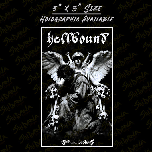 "Hellbound" Angel of Death Sticker | Holographic Vinyl Waterproof Graphic Art