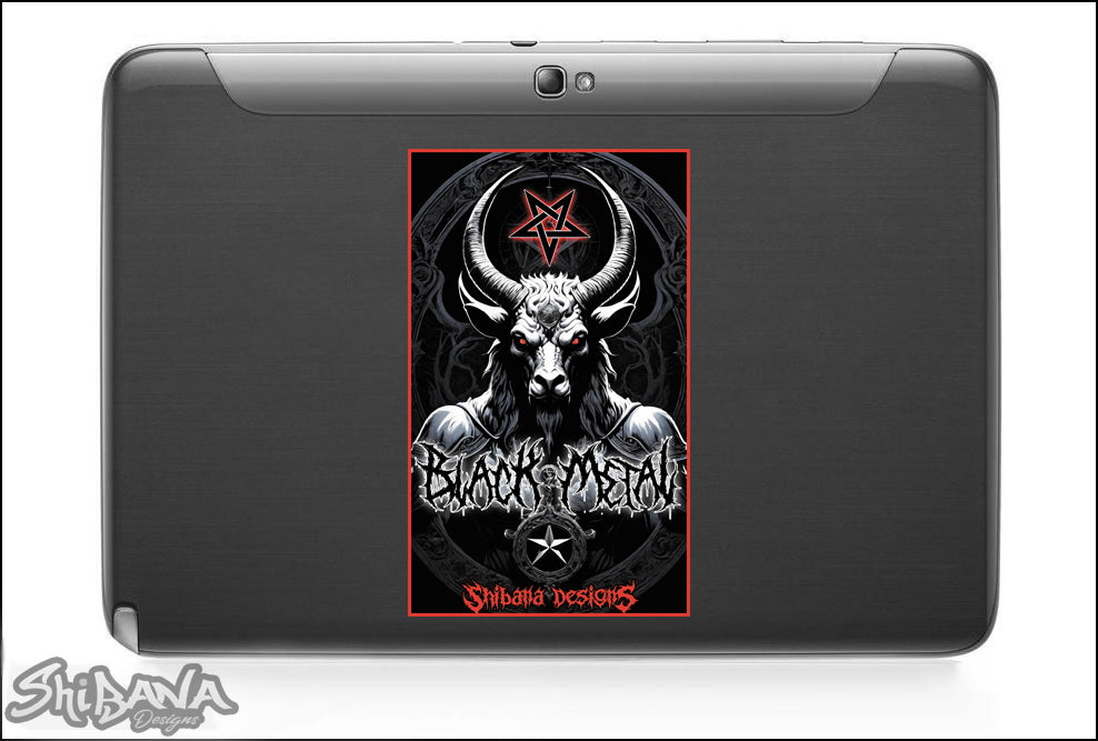 Black Metal Goat Prophet + Pentagram Sticker | Holographic Vinyl Waterproof Graphic