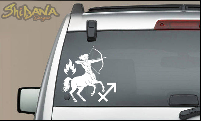 Sagittarius Zodiac Signs and Symbols | Fire Sign + Centaur Archer Astrology Vinyl Decal Waterproof Sticker (Copy)