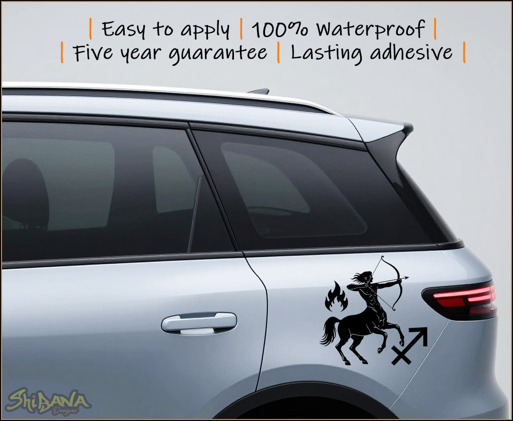 Sagittarius Zodiac Signs and Symbols | Fire Sign + Centaur Archer Astrology Vinyl Decal Waterproof Sticker (Copy)