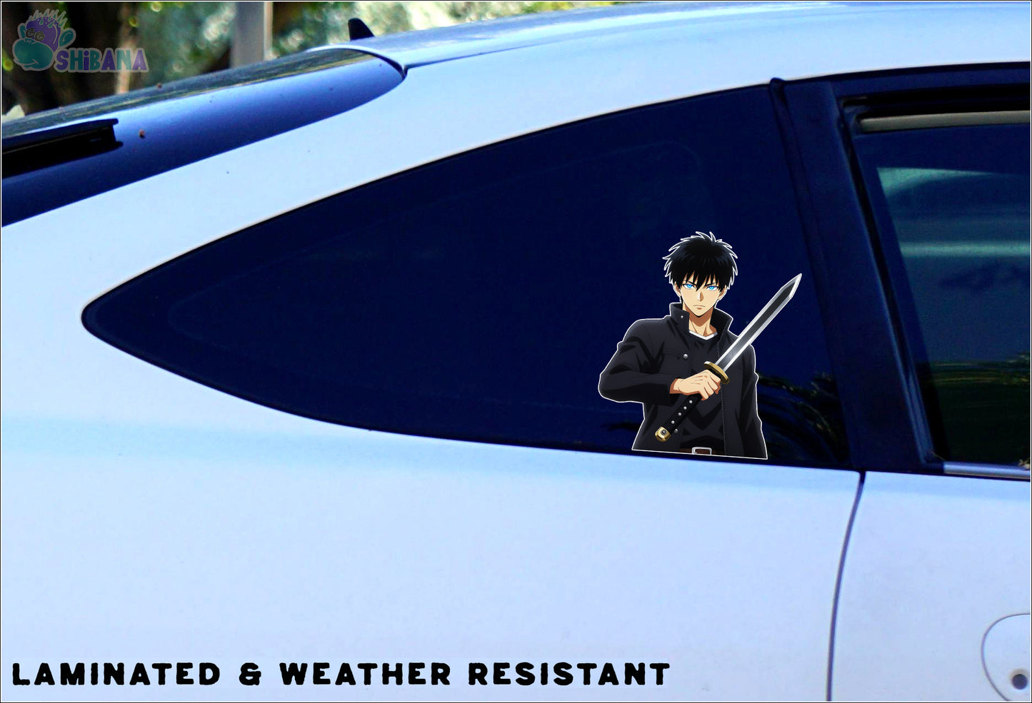 Solo Leveling Sung Jin-Woo Vinyl Sticker | Custom Fan Art Holding Sword Decoration