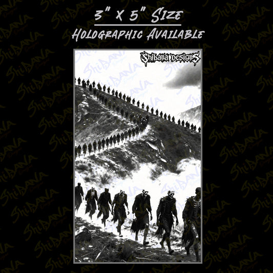 "Path To The Afterlife" Walking Zombies Sticker | Holographic Vinyl Waterproof Graphic