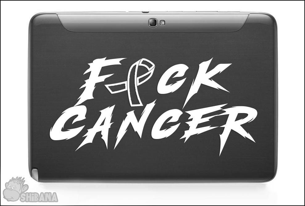 Fuck Cancer Awareness Ribbon Decal Sticker