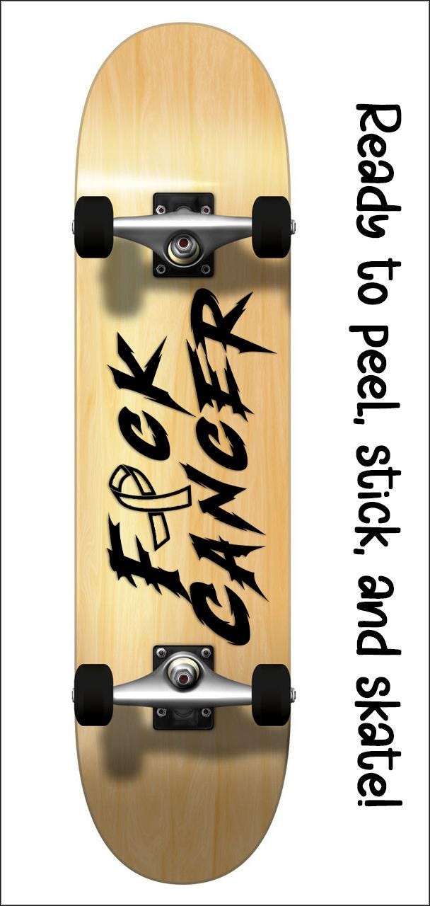 Fuck Cancer Awareness Ribbon Decal Sticker