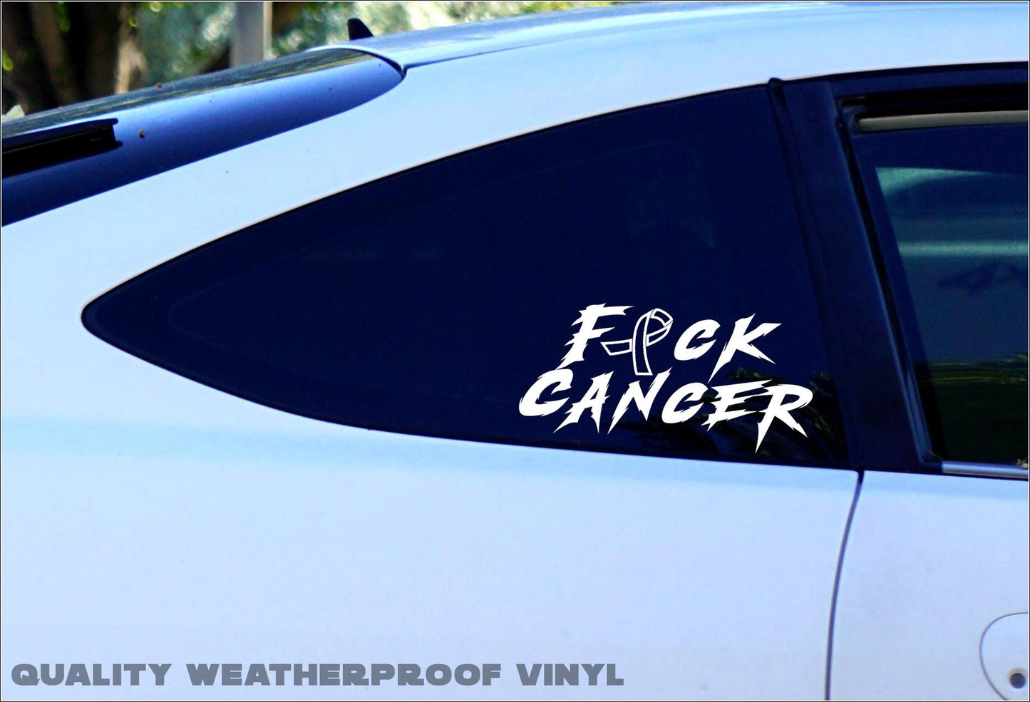 Fuck Cancer Awareness Ribbon Decal Sticker
