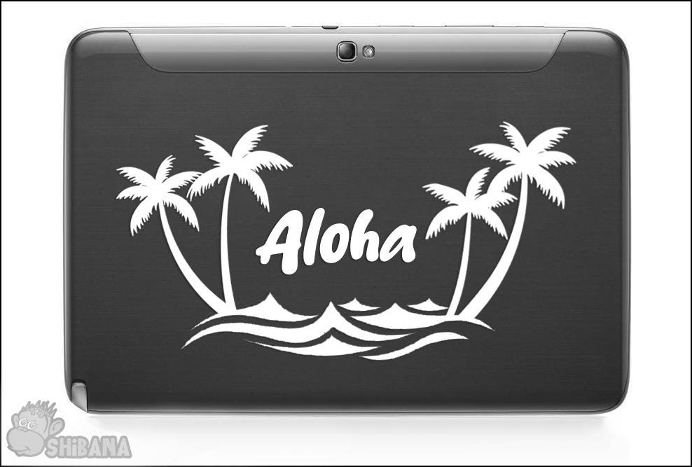 Aloha Palm Trees Tropical Hawaiian Decal Sticker
