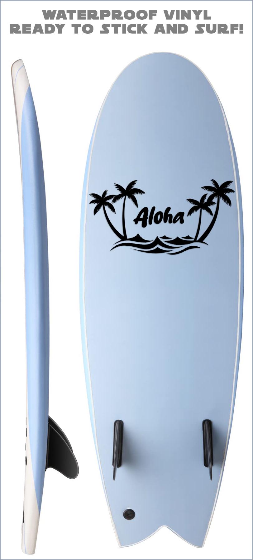 Aloha Palm Trees Tropical Hawaiian Decal Sticker