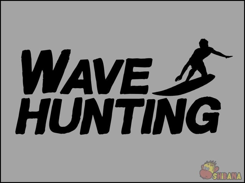 Wave Hunting Surf Decal Sticker