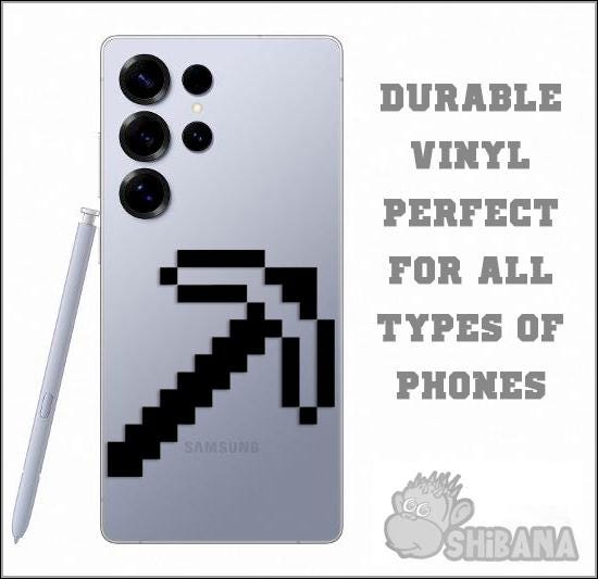 Minecraft Pickaxe Gamer Decal Sticker