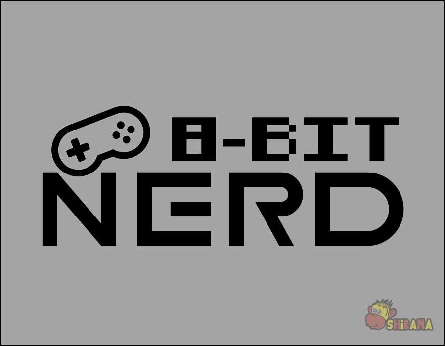 8-Bit Nerd Video Gamer Decal Sticker