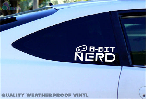 8-Bit Nerd Video Gamer Decal Sticker