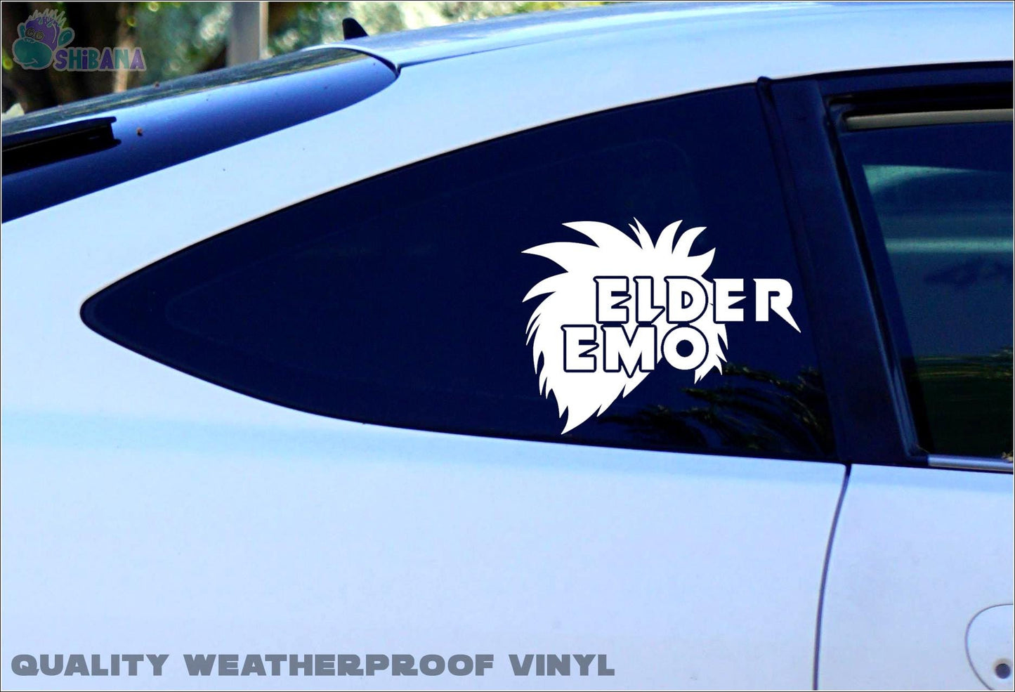 Elder Emo Haircut Funny Music Culture Vinyl Decal Sticker