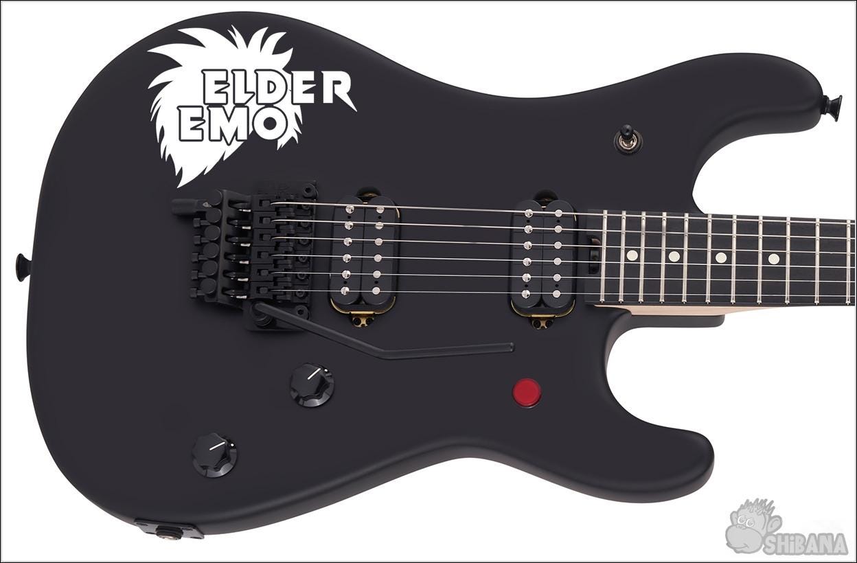 Elder Emo Haircut Funny Music Culture Vinyl Decal Sticker