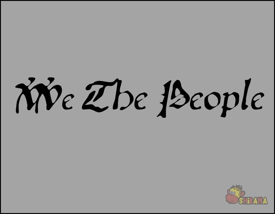 We The People American Political Vinyl Decal Sticker