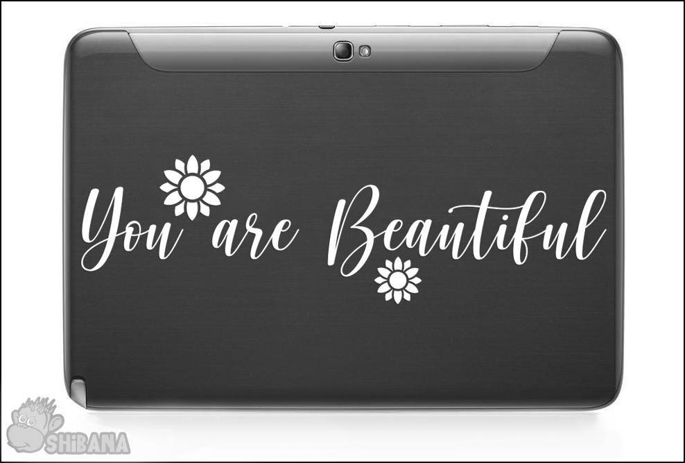 You Are Beautiful Decal Sticker Decor for Mirror | Car | Wall | Window