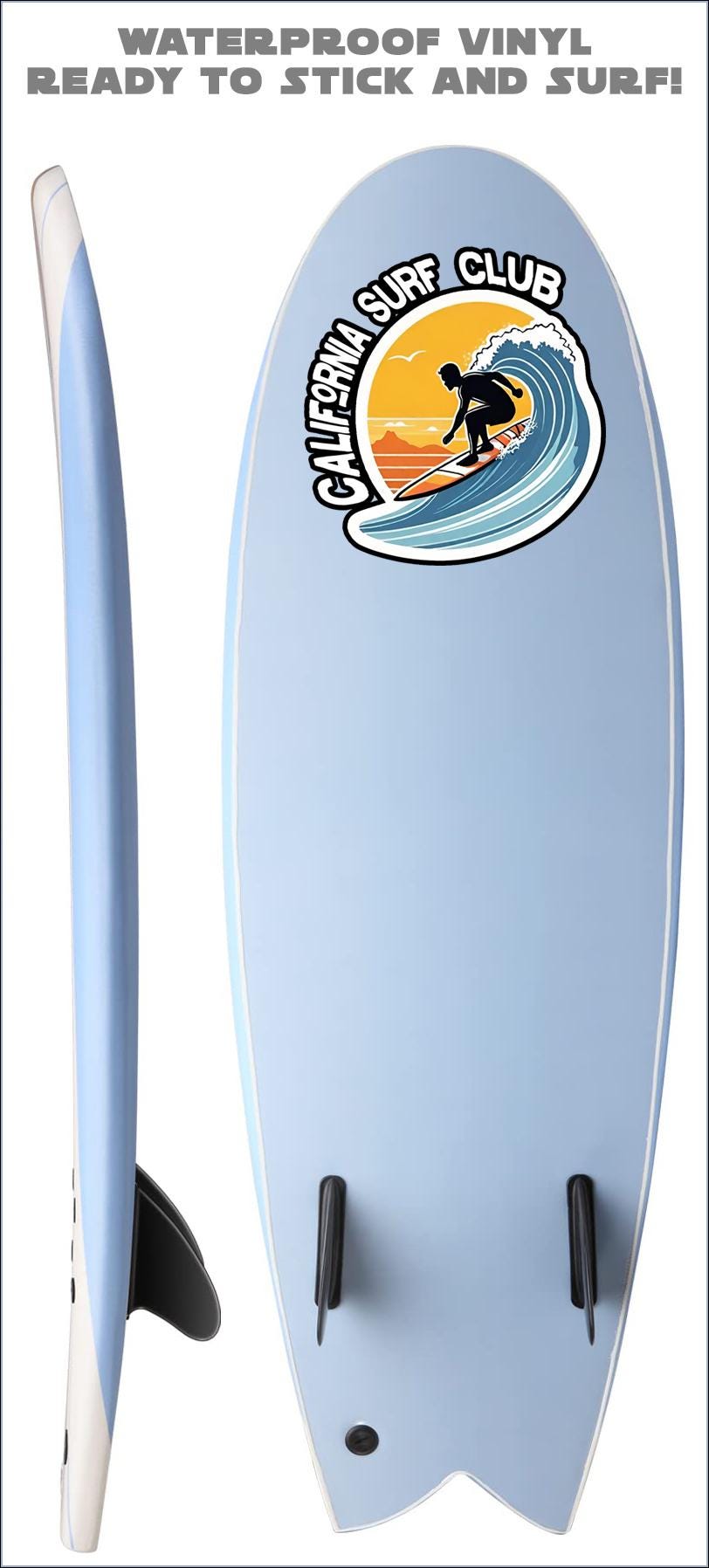California Surf Club Surfing Life Decal Vinyl Sticker