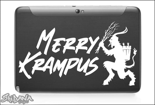 Merry Krampus Holiday Vinyl Decal Sticker Decor