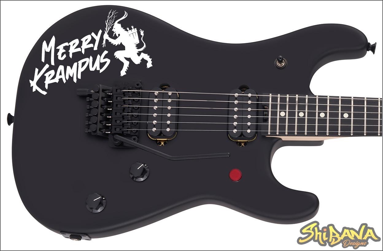 Merry Krampus Holiday Vinyl Decal Sticker Decor