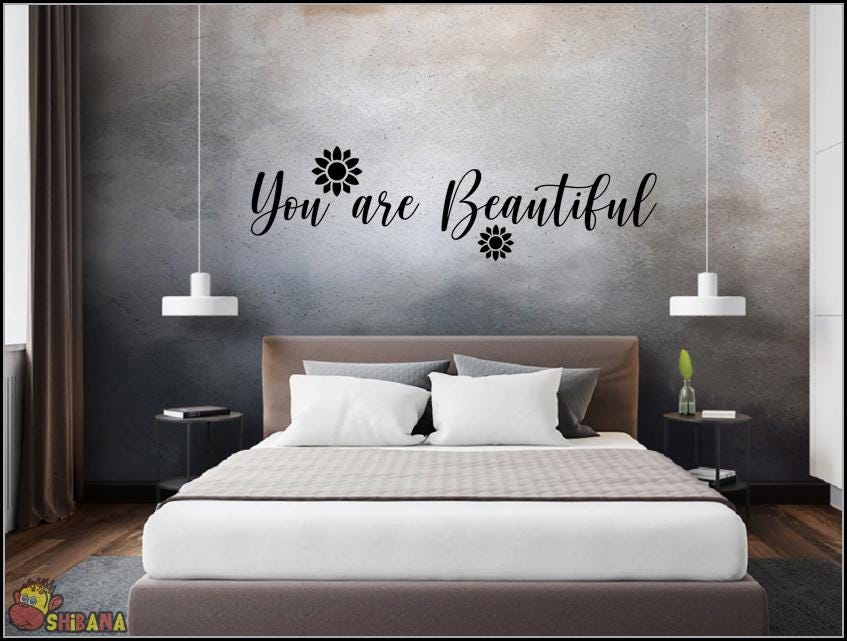 You Are Beautiful Decal Sticker Decor for Mirror | Car | Wall | Window