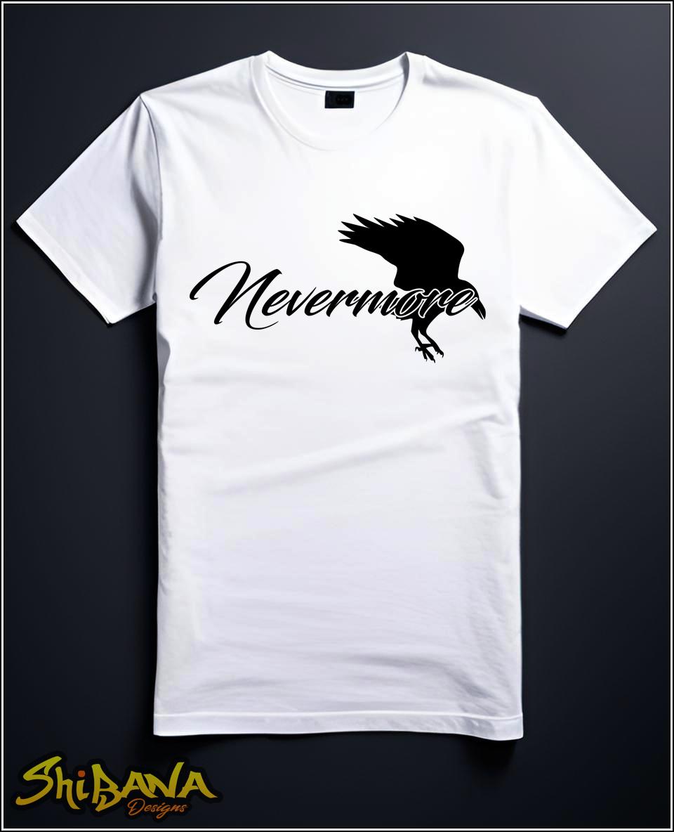 The Raven Nevermore T-Shirt | Edgar Allan Poe Poetic Tee