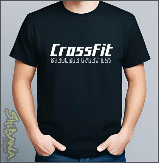 CrossFit Stronger Every Day Gym T-Shirt | Workout Body Builder Fitness Tee
