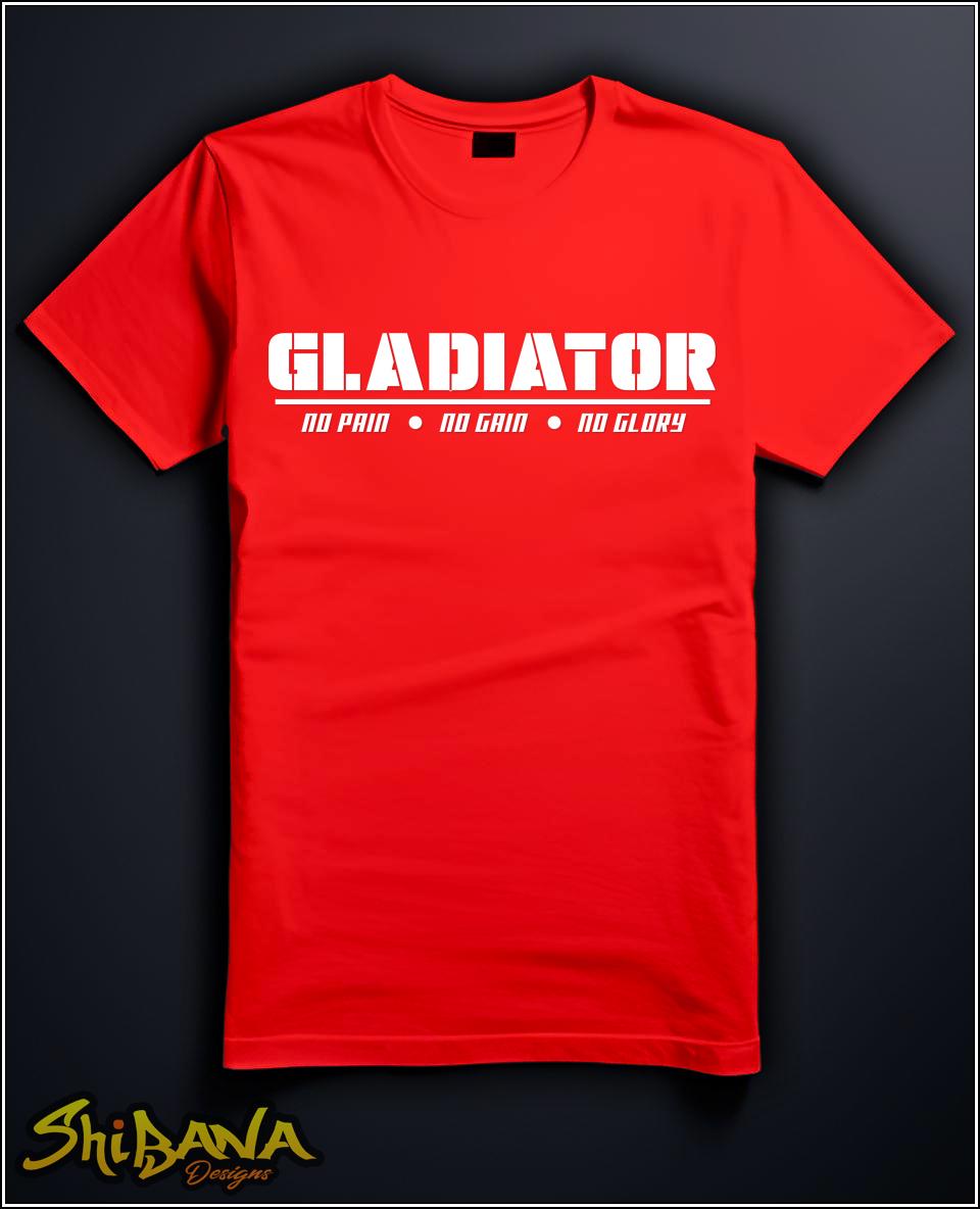 Gladiator CrossFit Gym T-Shirt | Workout Body Builder Fitness Tee