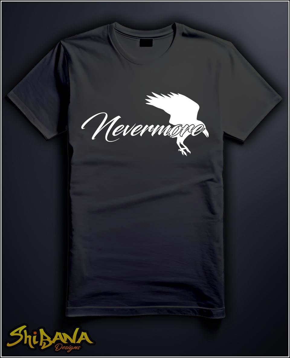 The Raven Nevermore T-Shirt | Edgar Allan Poe Poetic Tee