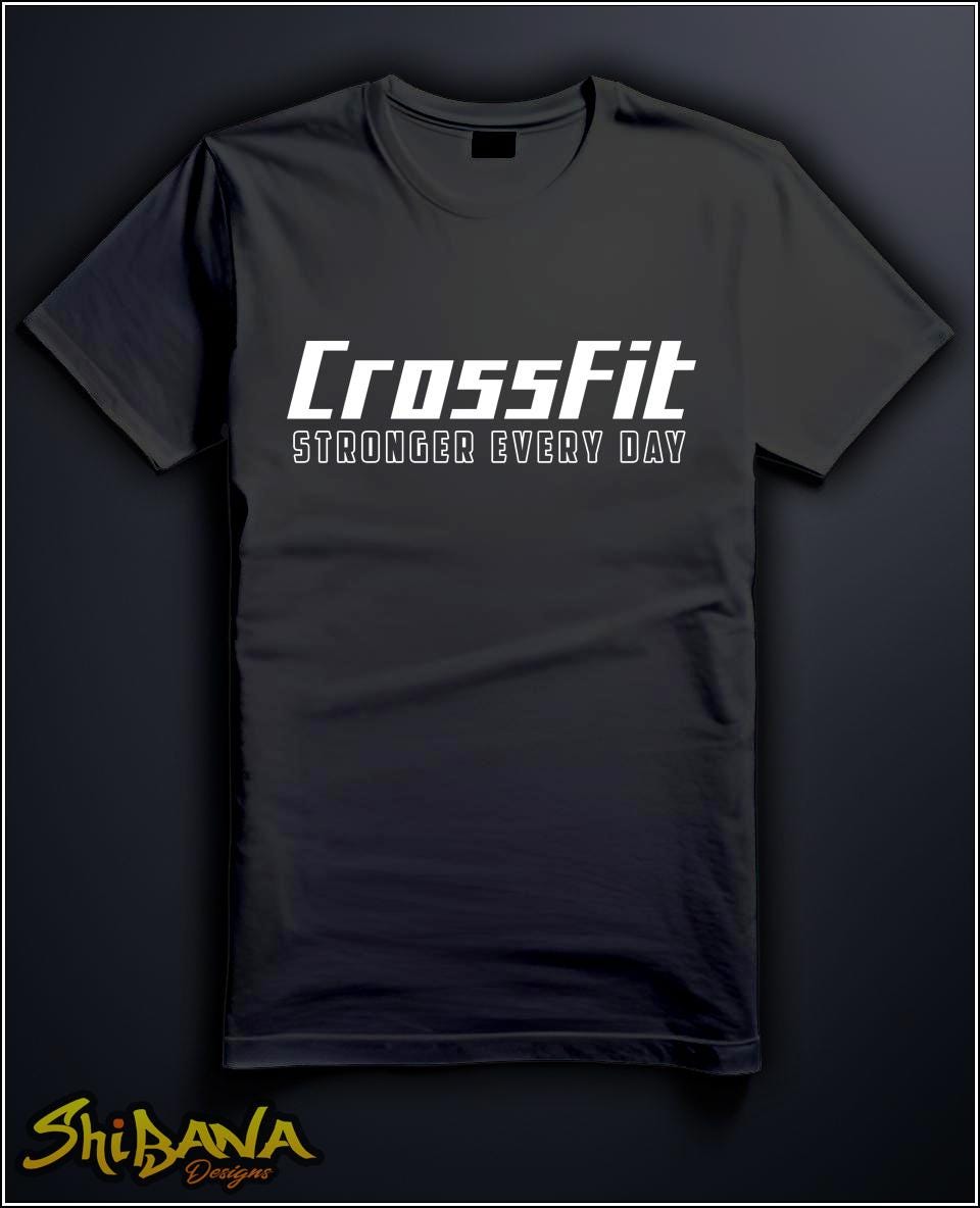 CrossFit Stronger Every Day Gym T-Shirt | Workout Body Builder Fitness Tee