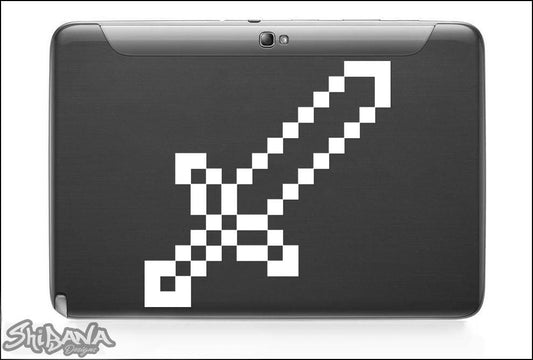 Minecraft Sword Gamer Decal Sticker Decor for Window + Car + Home